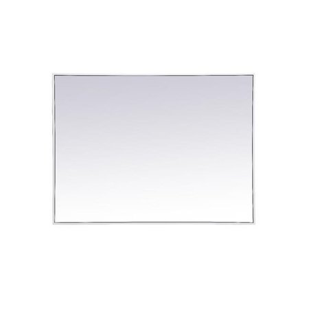 ELEGANT DECOR Elegant Decor MR43040WH 30 x 40 in. Metal Frame Rectangle Mirror; White MR43040WH